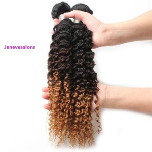 1. 8A Ombre Brazilian Virgin Hair Weaves 1-3-4 Bundles Curly Human Hair Extensions 1