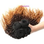 1. 8A Ombre Brazilian Virgin Hair Weaves 1-3-4 Bundles Curly Human Hair Extensions 9