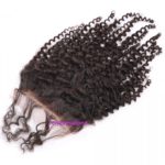 1. air Closure Brazilian Remy Hair Kinky Curly 4×4 Closure 3