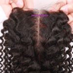 1. air Closure Brazilian Remy Hair Kinky Curly 4×4 Closure 4