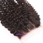 1. air Closure Brazilian Remy Hair Kinky Curly 4×4 Closure 5
