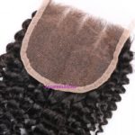 1. air Closure Brazilian Remy Hair Kinky Curly 4×4 Closure 6