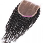 1. air Closure Brazilian Remy Hair Kinky Curly 4×4 Closure 8