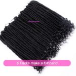 14. Faux Locs Crochet Hair Extensions Dreadlock with Curly Ends-1Bb