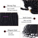 14. Faux Locs Crochet Hair Extensions Dreadlock with Curly Ends-1Bc