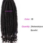 14. Faux Locs Crochet Hair Extensions Dreadlock with Curly Ends-1Bd