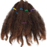 20. Afro Kinky Bulk Hair for Braiding and Crochet Braids- Black & Light Auburn