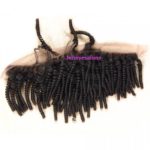 27.13×4 Lace Frontal Indian Remy Human Hair Tight Curly Hair Frontal