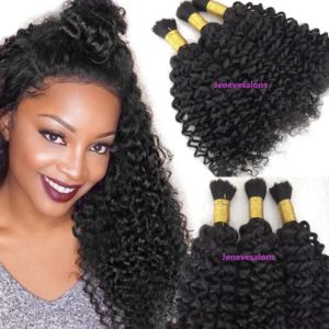 33. Bulk Human Hair for Braiding Kinky Curly Brazilian Hair