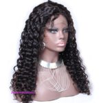 33. Human Hair Lace Wig Brazilian Hair Deep Curly Wig Natural Color 3