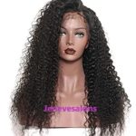 34. 360 Lace Frontal Wigs Brazilian Hair Deep Curly Wig Natural Color 1