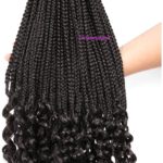 7. Goddess Box Braids Crochet Hair with Curly Ends- 1b.2