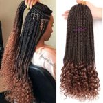 7. Goddess Box Braids Crochet Hair with Curly Ends- T-30