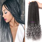 7. Goddess Box Braids Crochet Hair with Curly Ends- T-gray