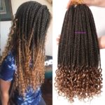 7. Goddess Box Braids Crochet Hair with Curly Ends- T27.1