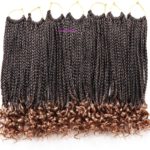 8. Goddess Box Braids Crochet Hair with Curly Ends- T-27d