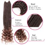 8. Goddess Box Braids Crochet Hair with Curly Ends- T-30b